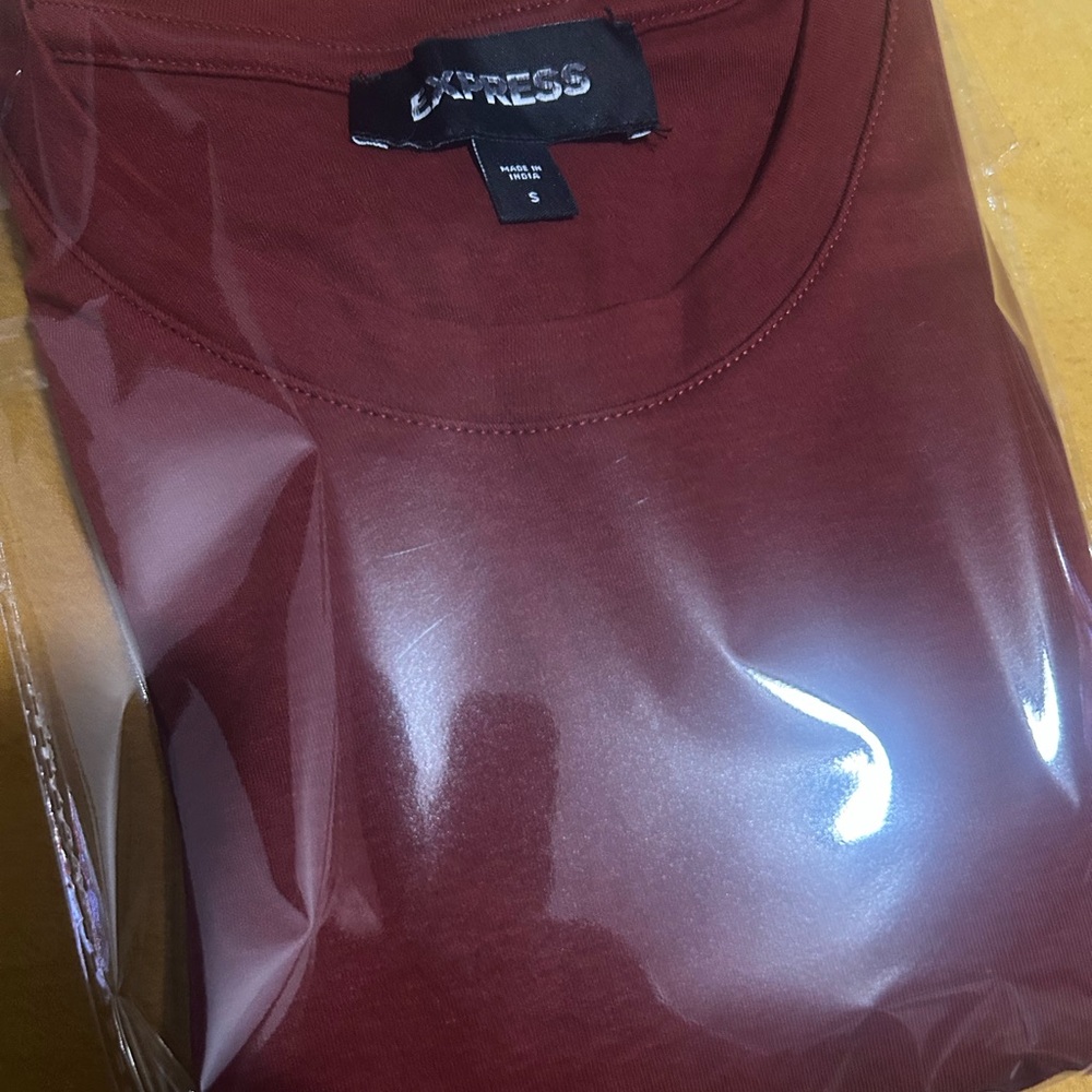 Express Pointelle Cotton Pocket T-Shirt Small - Picture 4 of 4